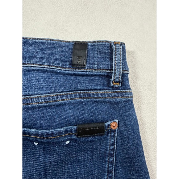 7 For All Mankind Women Bootcut Jeans Italian Fabric Dark Wash Blue Size 30 - Picture 9 of 9